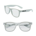 White Iconic Glasses w/ Clear Lenses